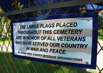 Flag Sign at Cemeteries