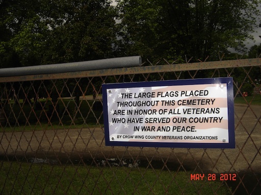 Sign About The Large Flags