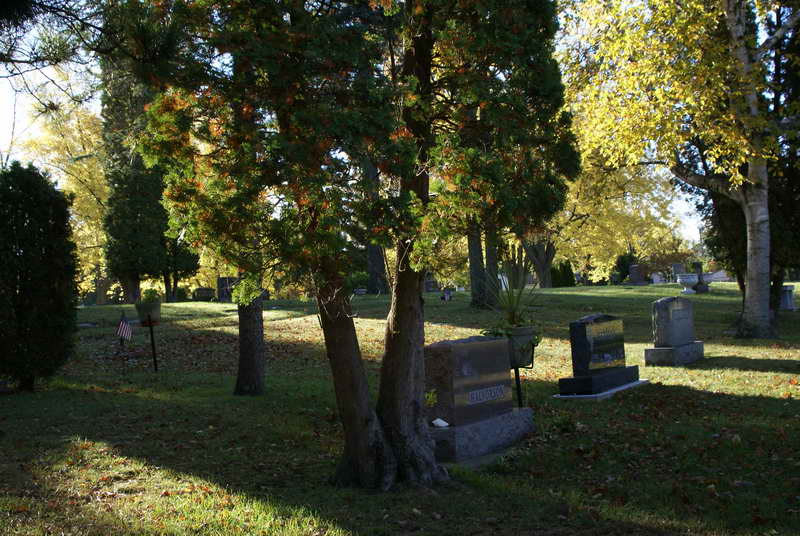 Evergreen Cemetery in Autumn