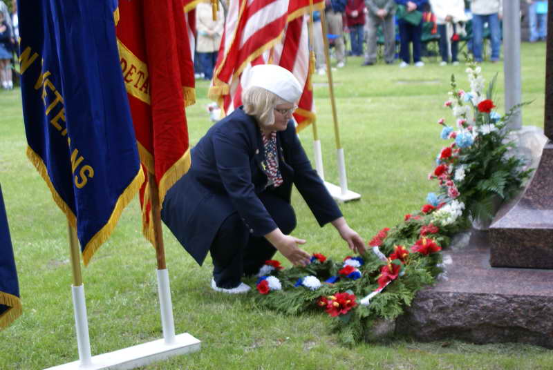 Evergreen Cemetery during Memorial Day Ceremony