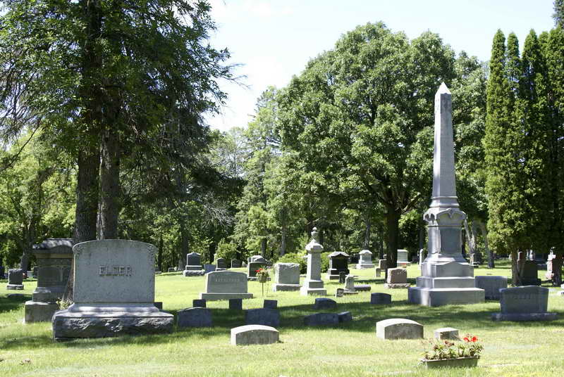 Evergreen Cemetery in Summertime