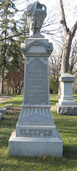 Evergreen Cemetery Tall Monument