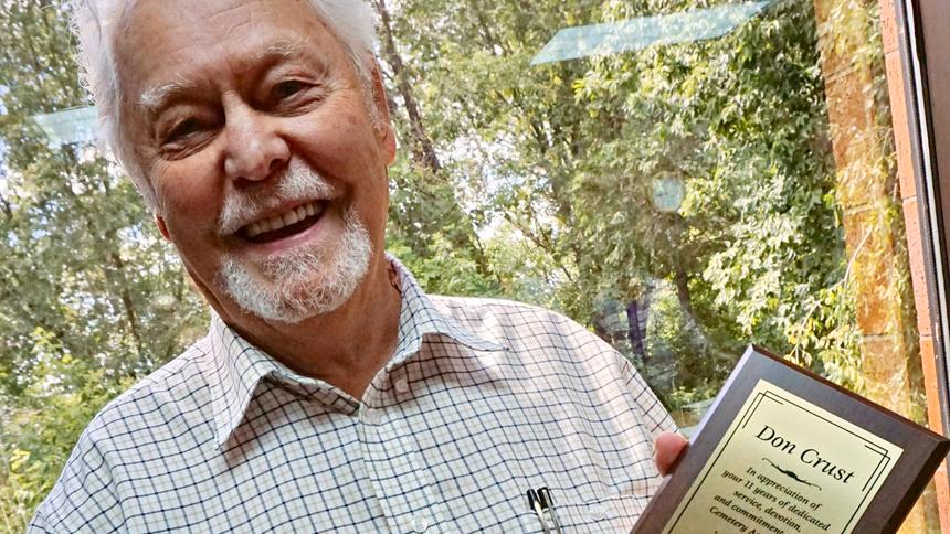 Photo of Don Crust, retiring Trustee Photo of Don Crust, retiring Trustee